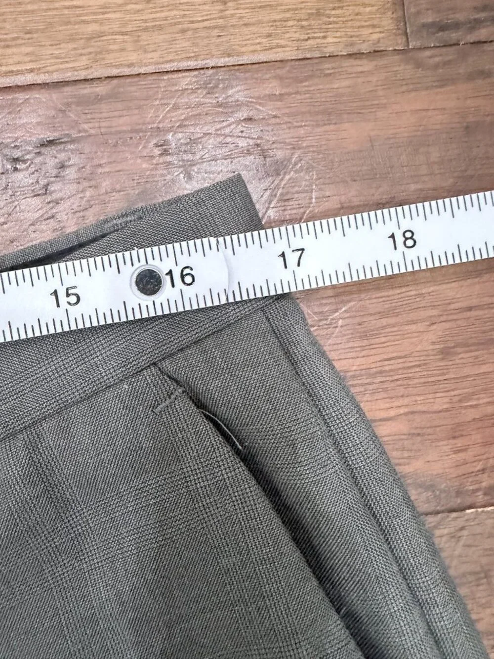 Calvin Klein Men’s Gray Plaid Dress Pants 34x32 Career Office Trouser Slacks